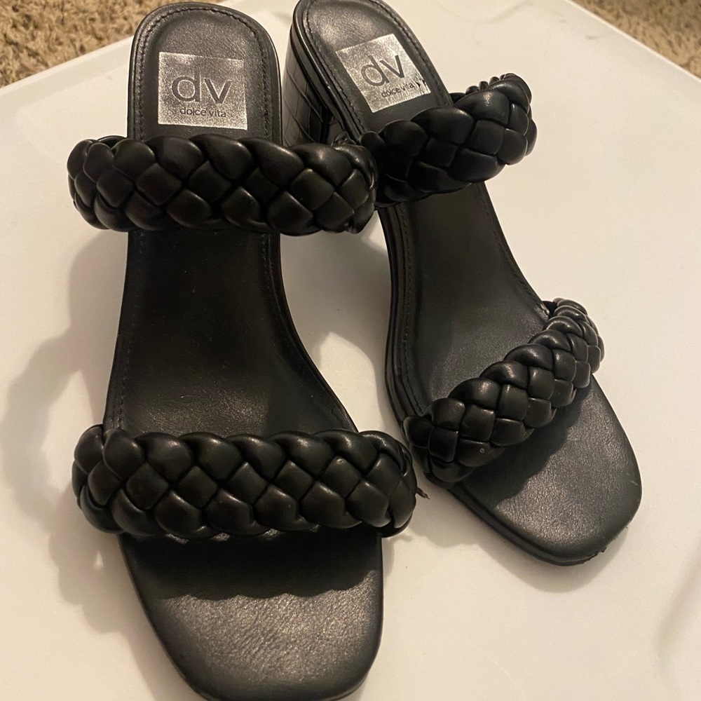 Cute braided summer heel sandals